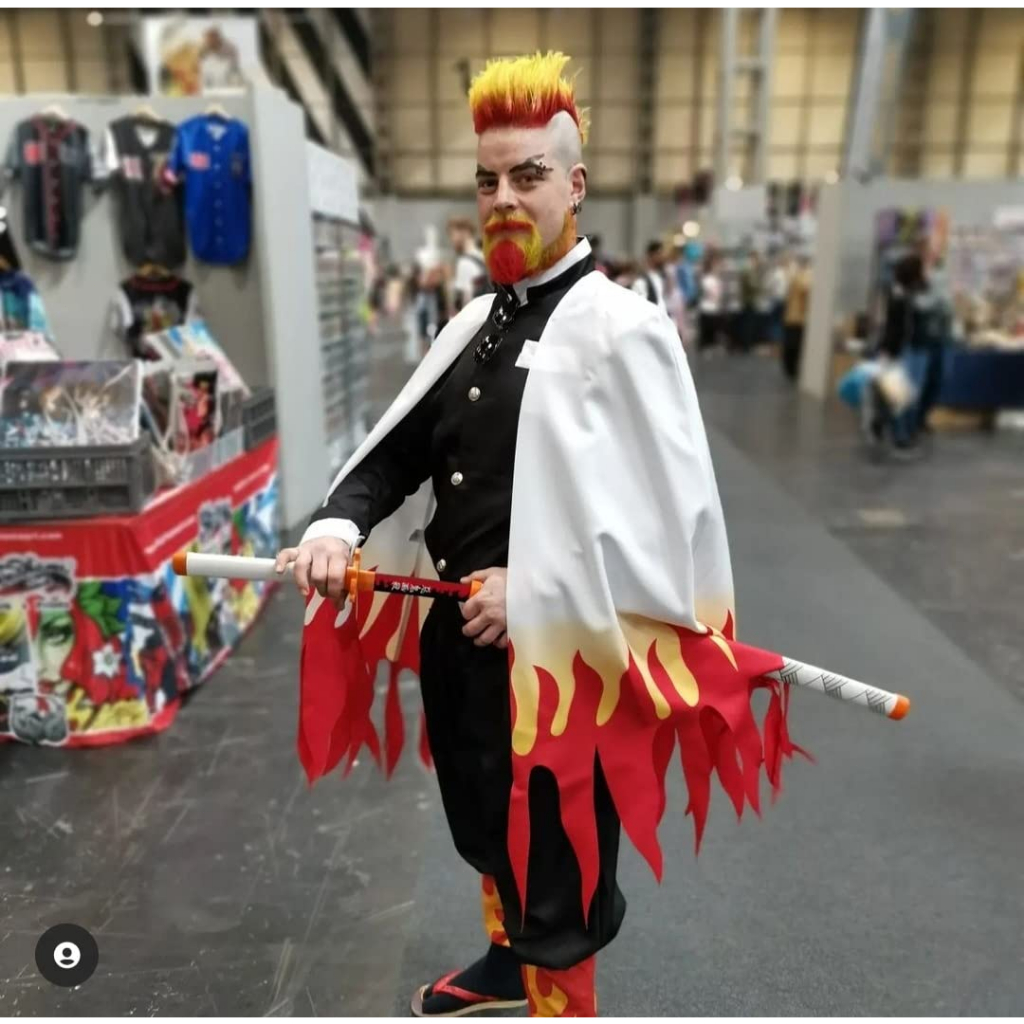 Áo Choàng Kimono Hóa Trang Demon Slayer Rengoku Kyoujurou Cho Nam