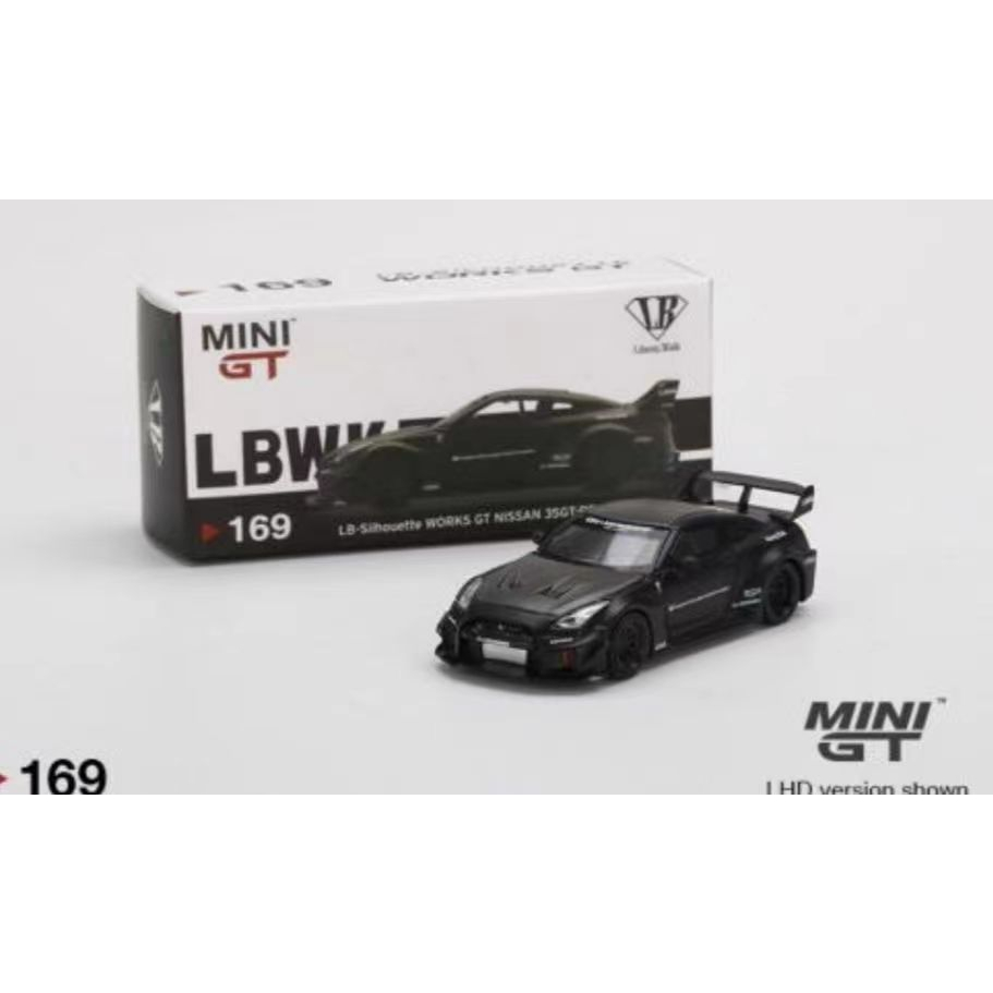 Mô Hình Xe Hơi minigt no. 169 gtr Màu Đen Bằng Hợp Kim Chất Lượng Cao