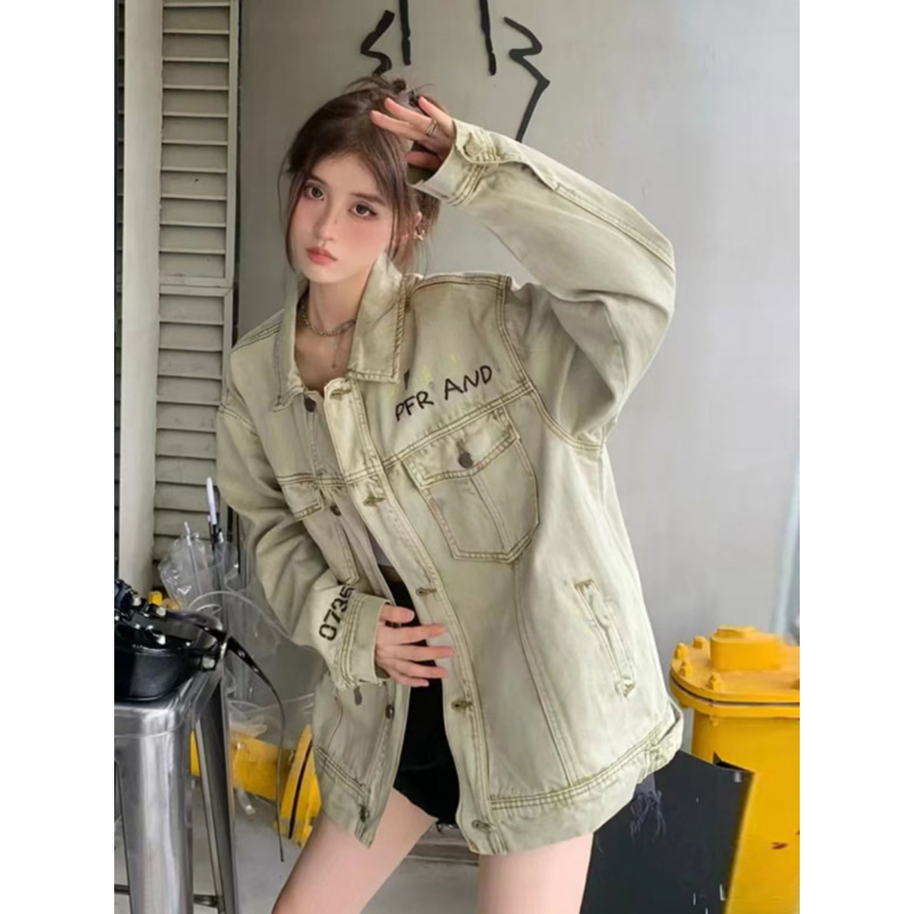 Ucnl Áo Khoác Nam In Chữ Phong Cách retro Cá Tính