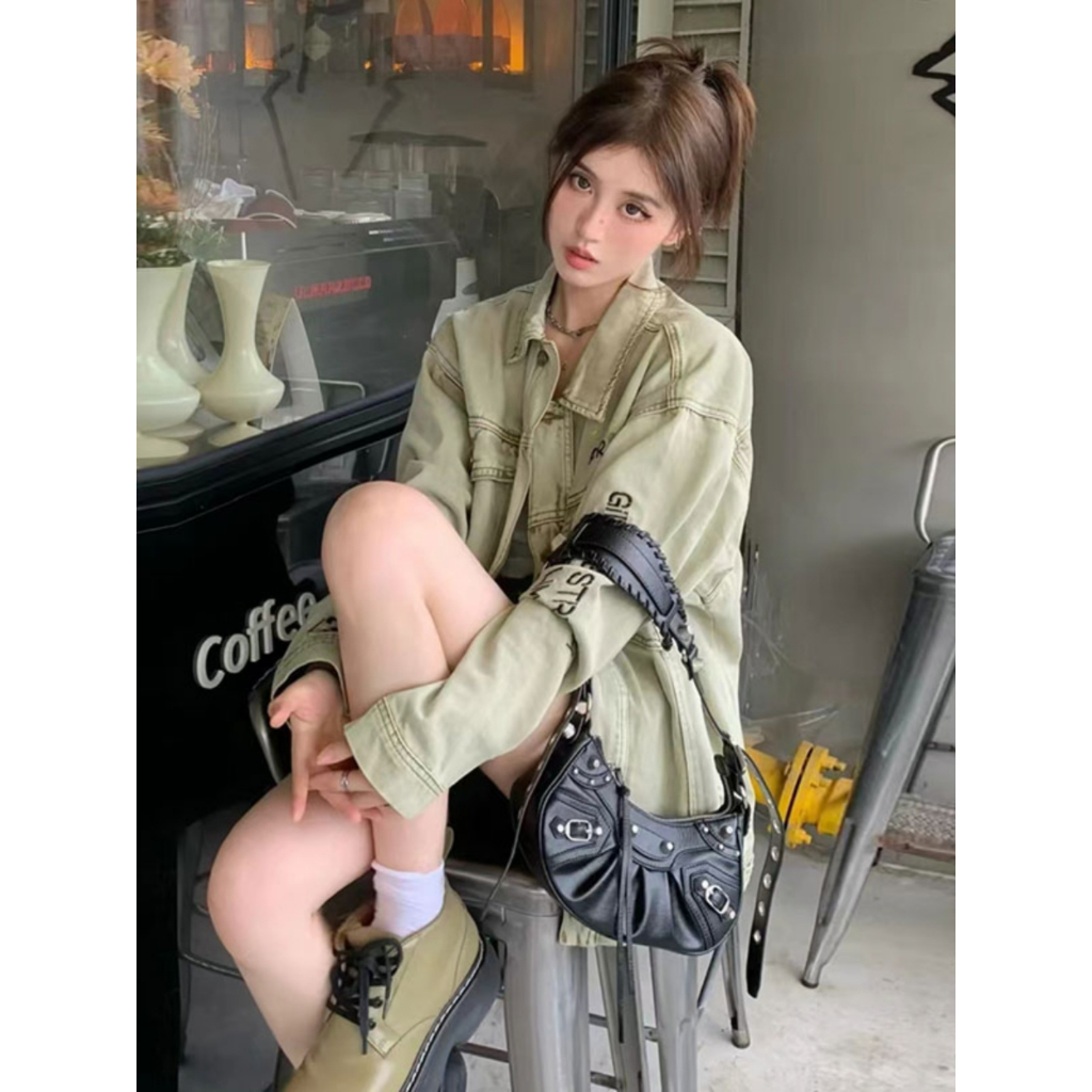 Ucnl Áo Khoác Nam In Chữ Phong Cách retro Cá Tính