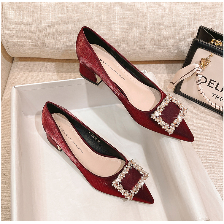 Giày Cao Gót 5Cm Da Lộn Mũi Nhọn Có Size 35-42 Thời Trang Dành Cho Nữ