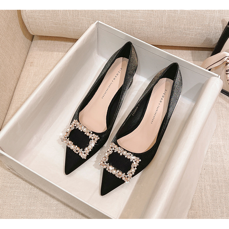 Giày Cao Gót 5Cm Da Lộn Mũi Nhọn Có Size 35-42 Thời Trang Dành Cho Nữ