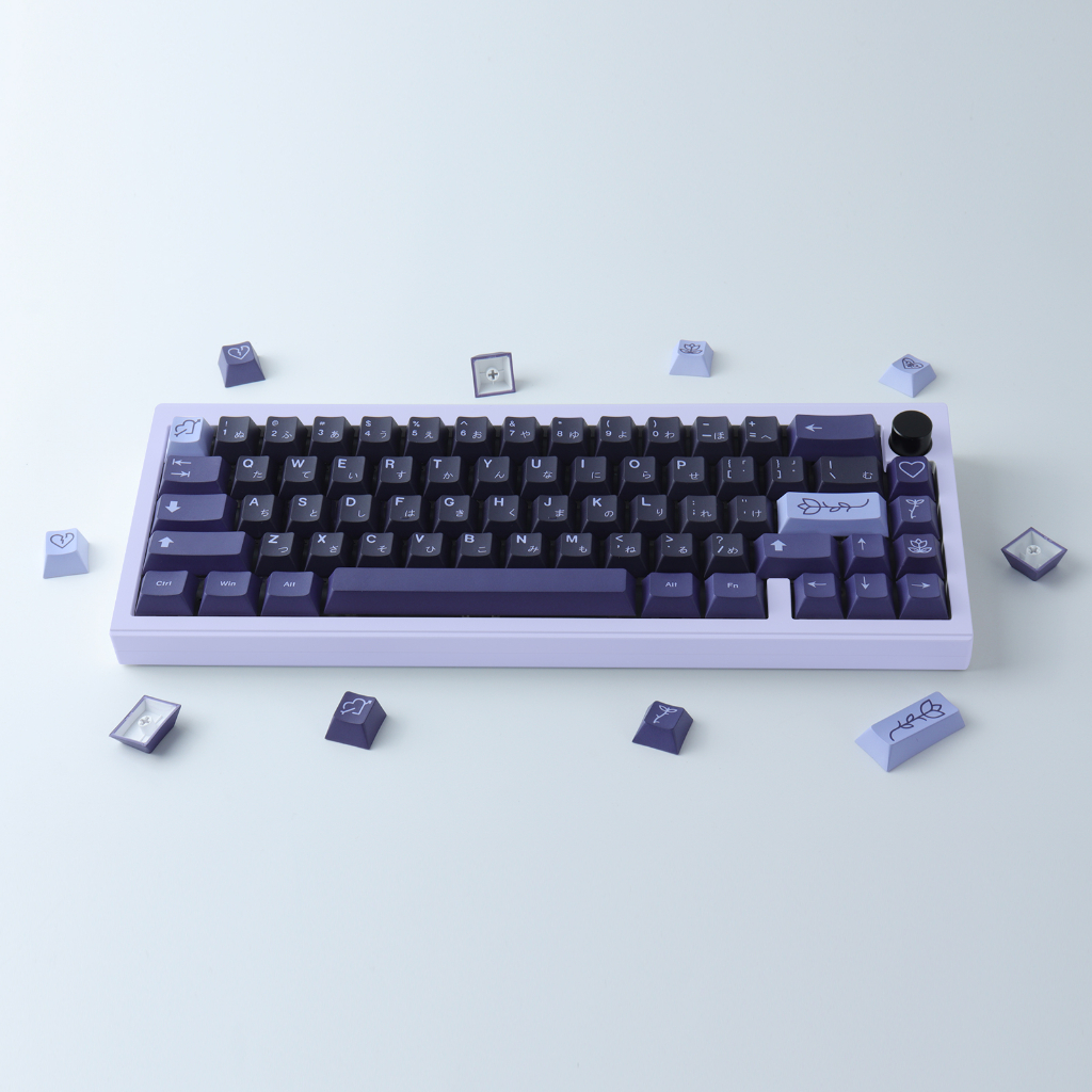GMK Tình Yêu Đầu Tiên Keycaps, 156 Phím Keycaps PBT Anh Đào Hồ Sơ DYE-SUB Cá Tính Keycaps GMK Cho Bàn Phím Cơ