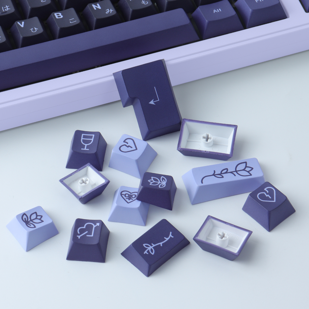 GMK Tình Yêu Đầu Tiên Keycaps, 156 Phím Keycaps PBT Anh Đào Hồ Sơ DYE-SUB Cá Tính Keycaps GMK Cho Bàn Phím Cơ