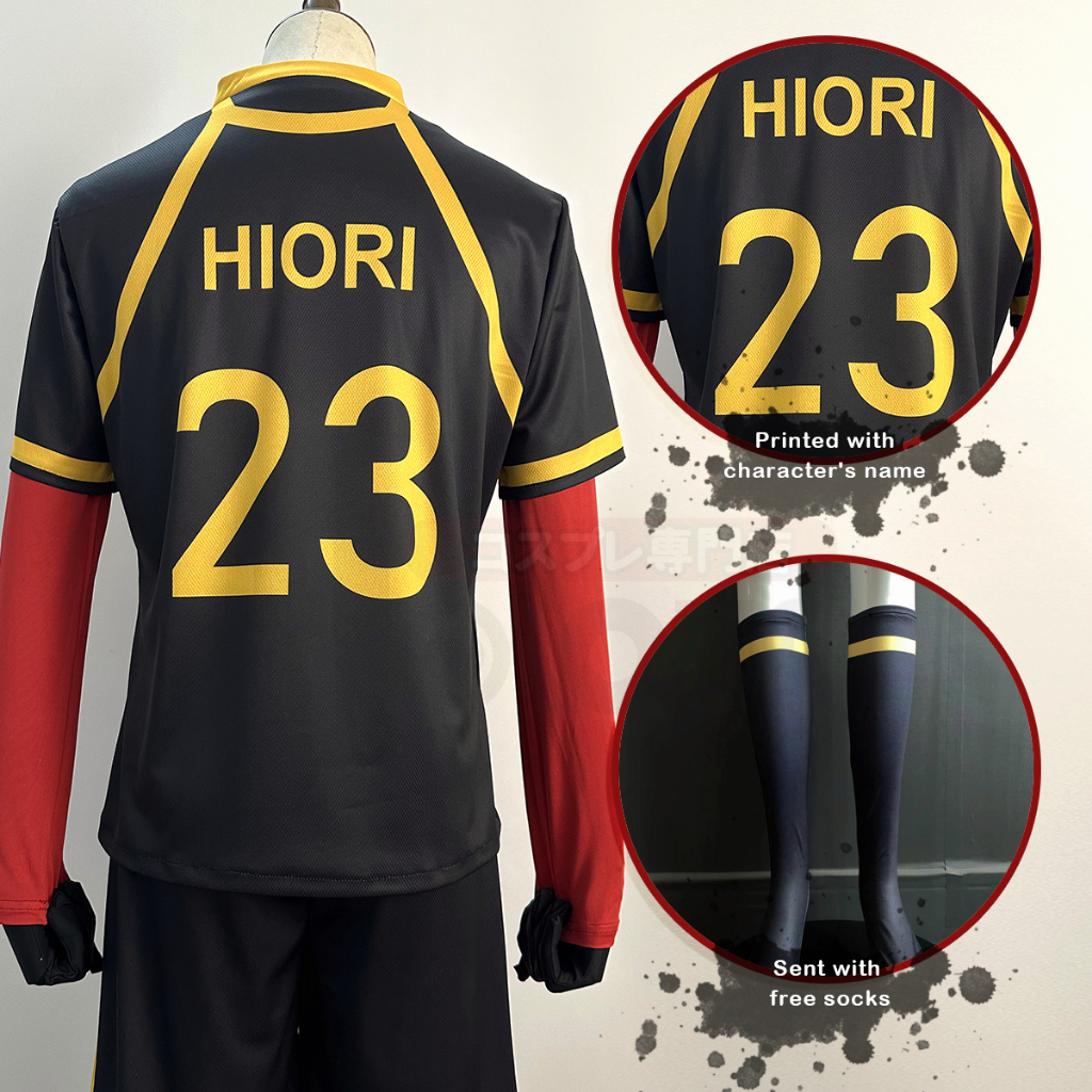 Holoun Blue Lock Cosplay Áo Thun Đồng Phục Bóng Đá Đội hiori yo anime Khóa Xanh Dương Làm Quà halloween