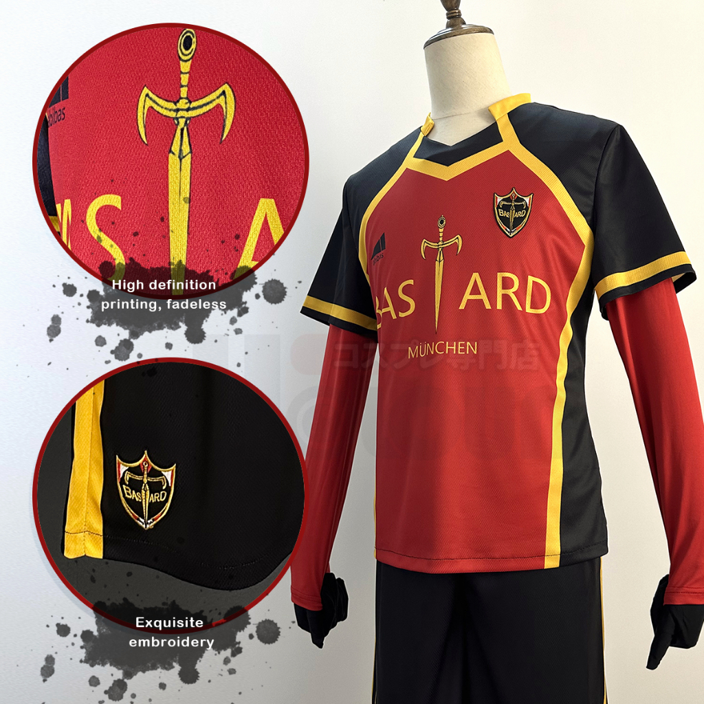 Holoun Blue Lock Cosplay Áo Thun Đồng Phục Bóng Đá Đội hiori yo anime Khóa Xanh Dương Làm Quà halloween