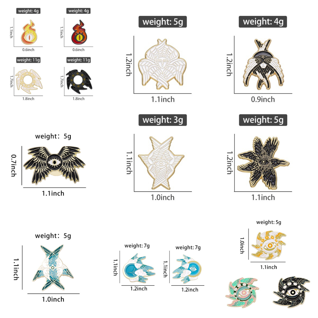 Huy Hiệu Cài Áo Hình Đôi Cánh Thiên Thần Ác Quỷ Thời Trang