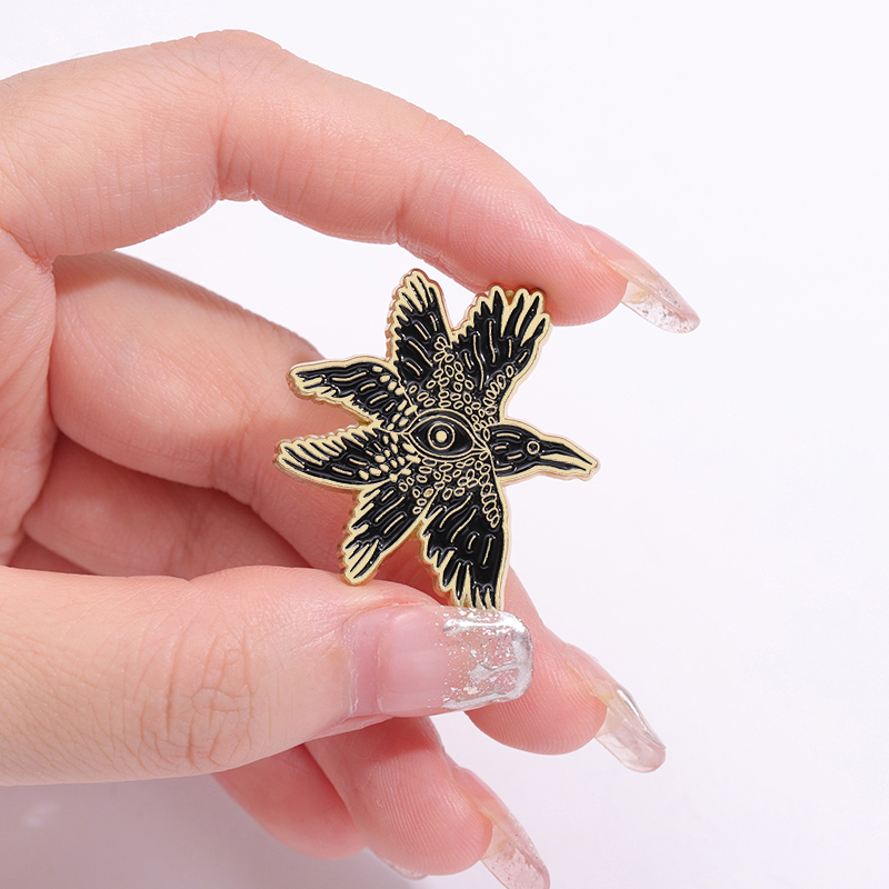 Huy Hiệu Cài Áo Hình Đôi Cánh Thiên Thần Ác Quỷ Thời Trang