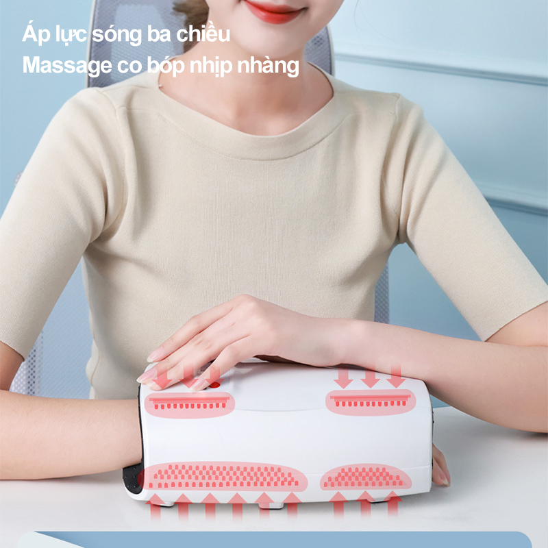 Máy massage tay VNNETLAN S1 hỗ trợ chuyên sâu vị trí mu bàn tay/ cổ tay/ lòng bàn tay/ ngón tay