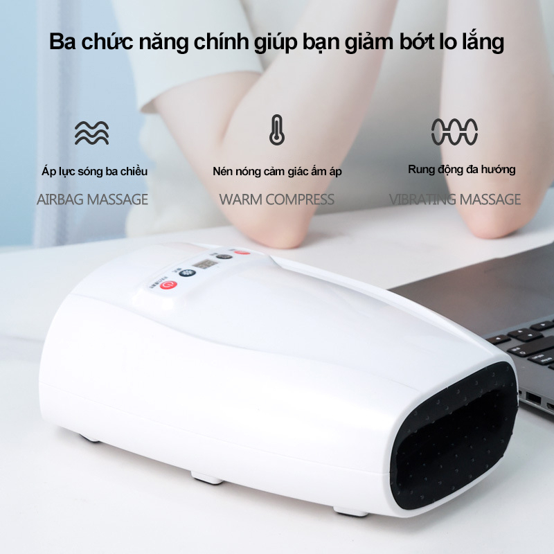 Máy massage tay VNNETLAN S1 hỗ trợ chuyên sâu vị trí mu bàn tay/ cổ tay/ lòng bàn tay/ ngón tay