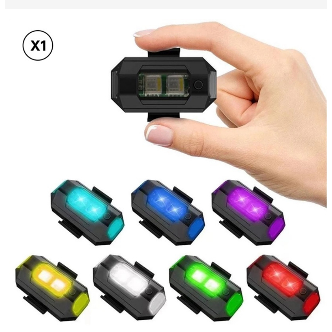 Đèn led Cảnh Báo mini Chống Va Chạm 7 Màu Thông Dụng Cho Xe Hơi / Máy Bay / Máy Bay Điều Khiển Từ Xa