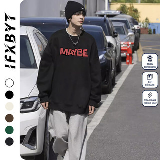 Áo sweater nam IFXBYT áo nỉ tay dài basic cổ tròn unisex 100% cotton-Y0264