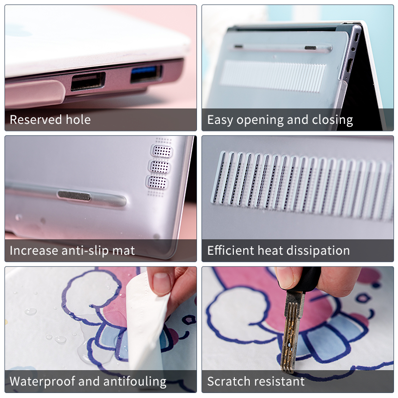 Phim hoạt hình dễ thương Vỏ máy tính xách tay Vỏ cứng cho Macbook 2023 Air 15 13.6 Inch M2 A2941 A2681 Pro 14 16 M1 A2442 Pro 13 A2338 A2251 Air 13 A2179 A2337 Vỏ máy tính xách tay