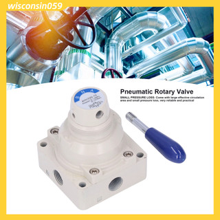 Airtac 4HV330 series ba vị trí bốn hướng khí nén bằng tay van quay công tắc khí nén
