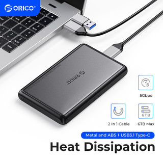Hộp đựng ổ cứng ngoài ORICO 2.5 inch HDD SSD USB 3.1 gen 1 6Gbps cho laptop (Dl25-C3)
