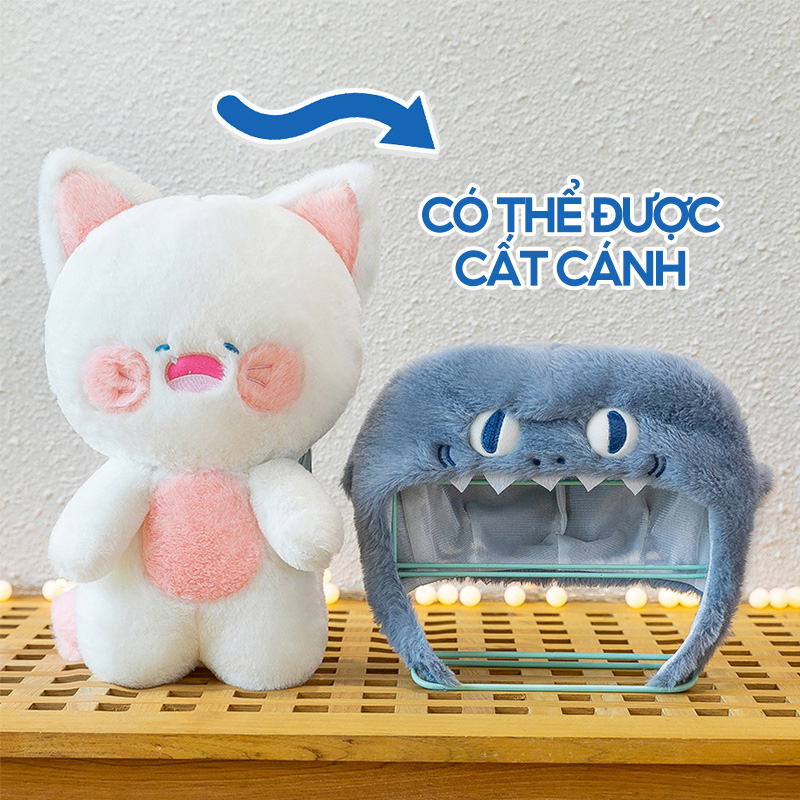 Gấu Bông Cá Mập Dễ thương Và Sáng Tạo Mèo Đồ chơi nhồi bông Hình Cá Mập Dễ Thương 50cm