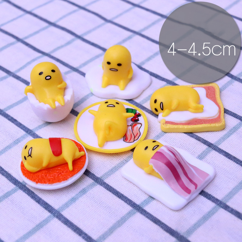 Set 6 Mô Hình Nhân Vật Phim Hoạt Hình Nhật Bản sanrio gudetama 4-4.5cm Bằng pvc