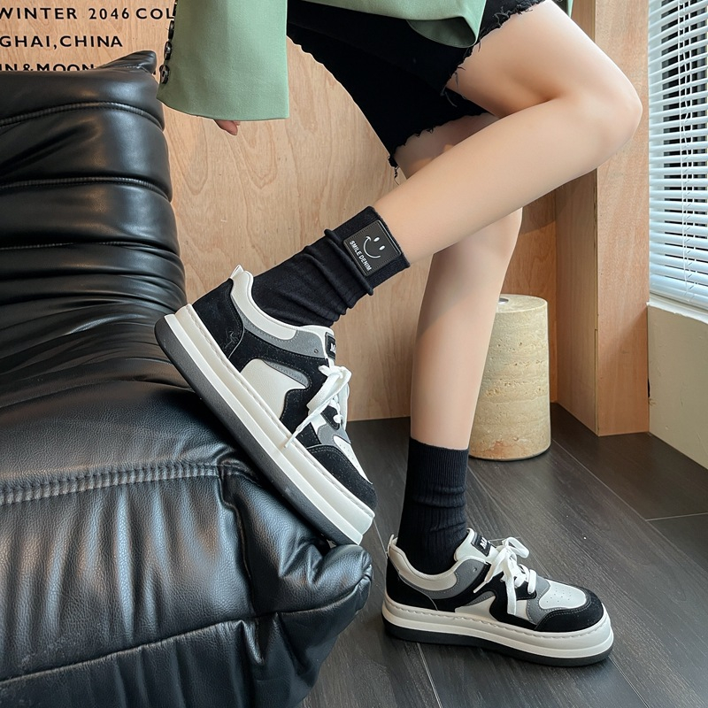 🔥DDU  Giày thể thao retro của phụ nữ Giày bánh mì đáy dày làm tăng chiều cao CHZK391