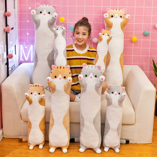 Gối ôm dài hình mèo ôm cá tính trang trí nhà cửa