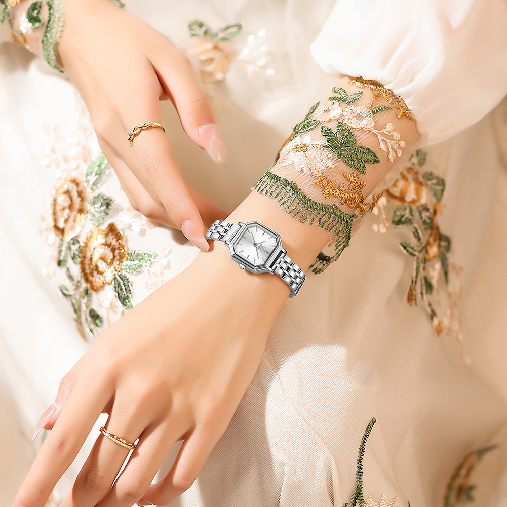 FATE LOVE Đồng Hồ Nữ Dây Thép Chính Hãng Chống Nước Thời Trang Thép Không Gỉ 906