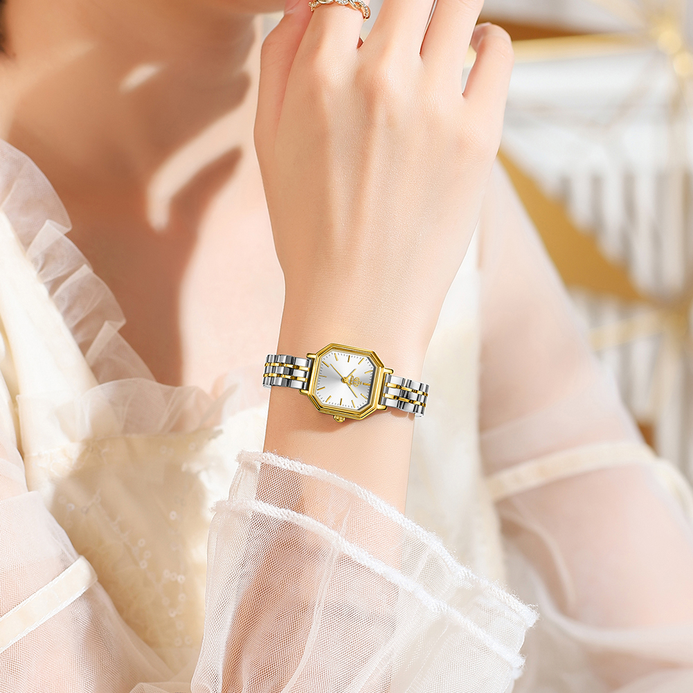 FATE LOVE Đồng Hồ Nữ Dây Thép Chính Hãng Chống Nước Thời Trang Thép Không Gỉ 906