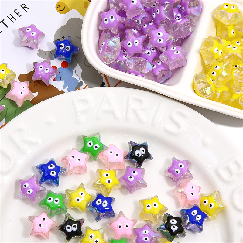 Hạt Cườm Hình Ngôi Sao Năm Cánh 19mm Dùng Làm Trang Sức diy