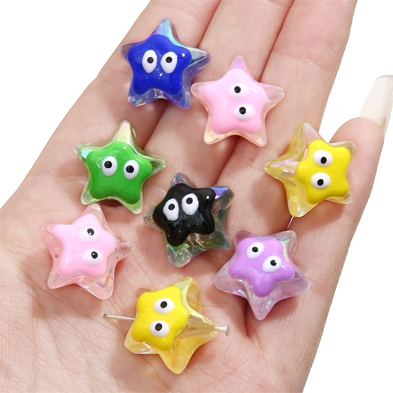 Hạt Cườm Hình Ngôi Sao Năm Cánh 19mm Dùng Làm Trang Sức diy