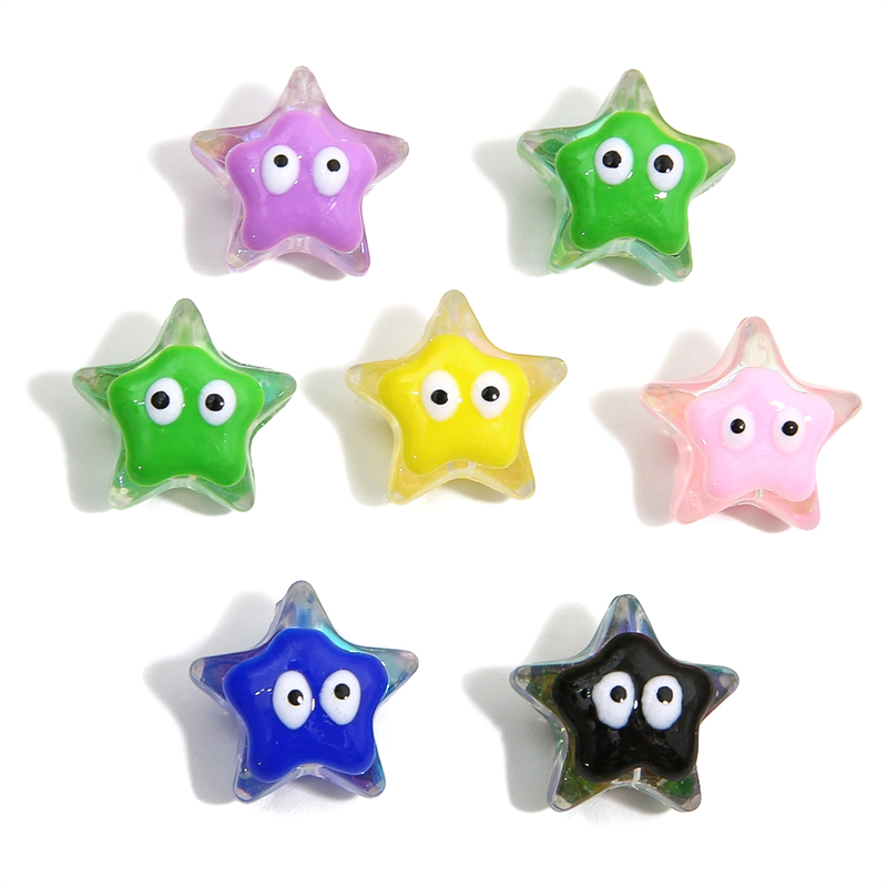 Hạt Cườm Hình Ngôi Sao Năm Cánh 19mm Dùng Làm Trang Sức diy