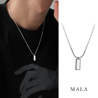 Vòng cổ MAYEBE LAVEND từ thép titan mạ vàng 18k mặt hình chữ nhật đơn giản phong cách Hàn Quốc
