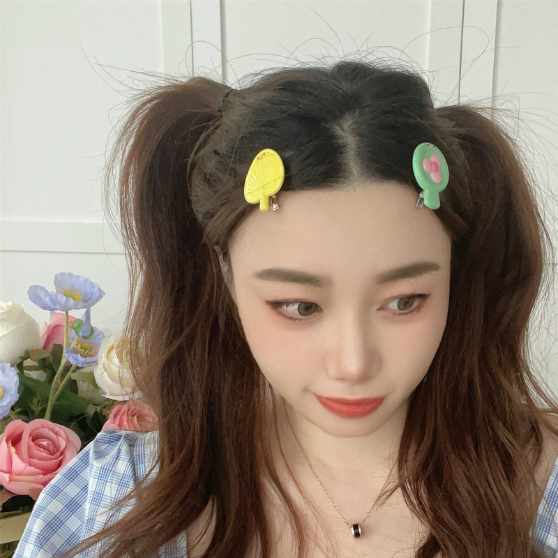 ✨✨Kẹp Tóc Hình Quạt Màu Kem Dễ Thương Cho Nữ