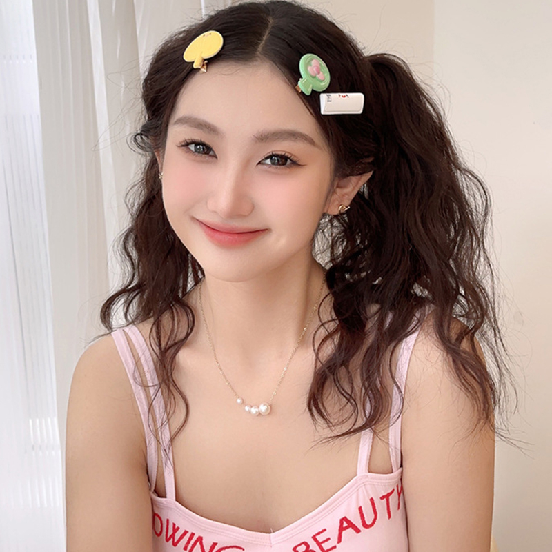 ✨✨Kẹp Tóc Hình Quạt Màu Kem Dễ Thương Cho Nữ