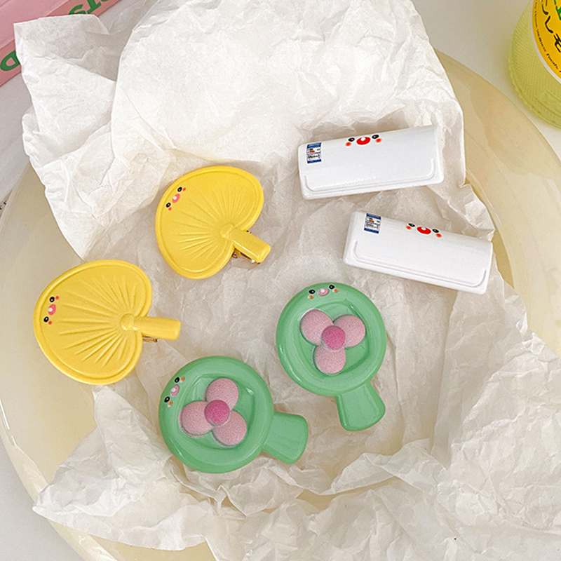 ✨✨Kẹp Tóc Hình Quạt Màu Kem Dễ Thương Cho Nữ