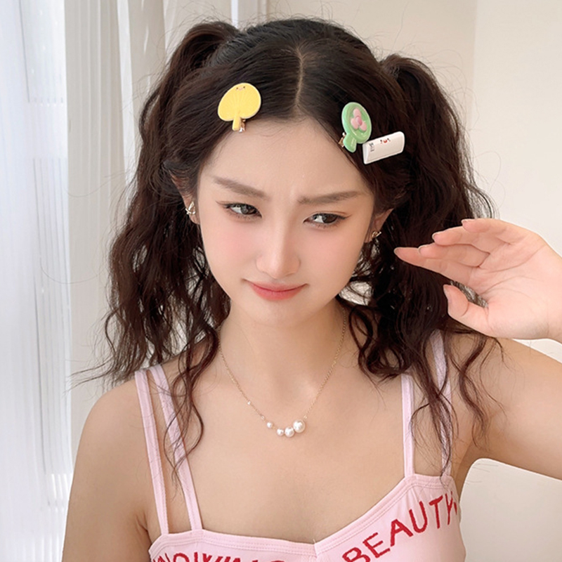 ✨✨Kẹp Tóc Hình Quạt Màu Kem Dễ Thương Cho Nữ