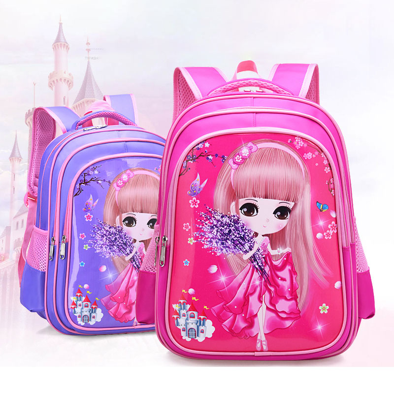 Balo MLKSRH KQES họa tiết Ultraman phong cách Hàn Quốc dành cho bé gái từ lớp 3-6