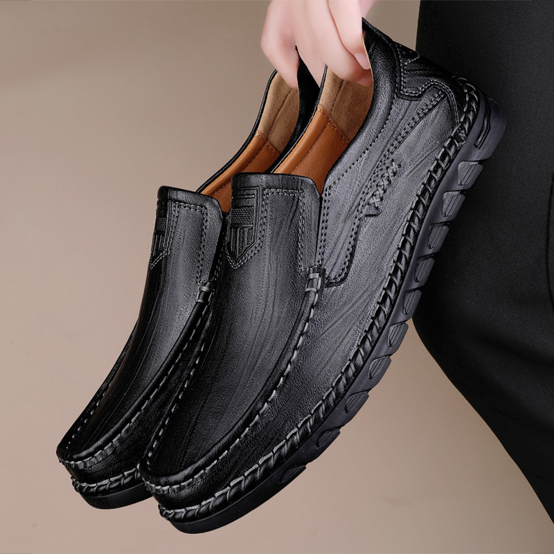 Giày Lười Da Bò 100% handmade Thời Trang Cho Nam