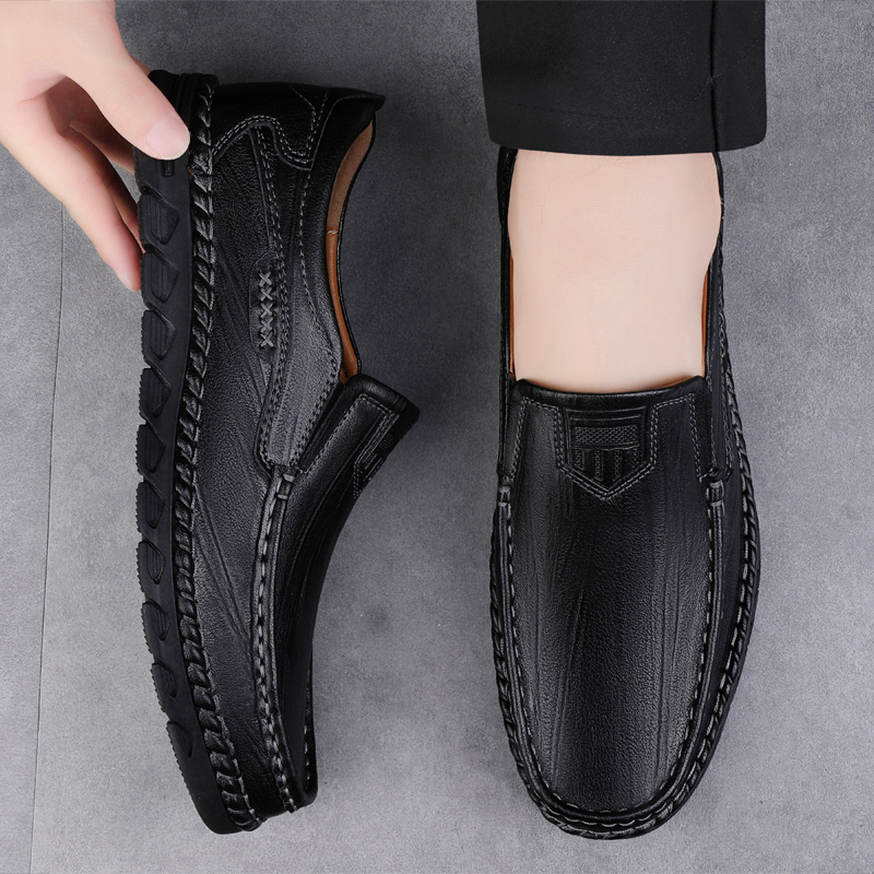 Giày Lười Da Bò 100% handmade Thời Trang Cho Nam