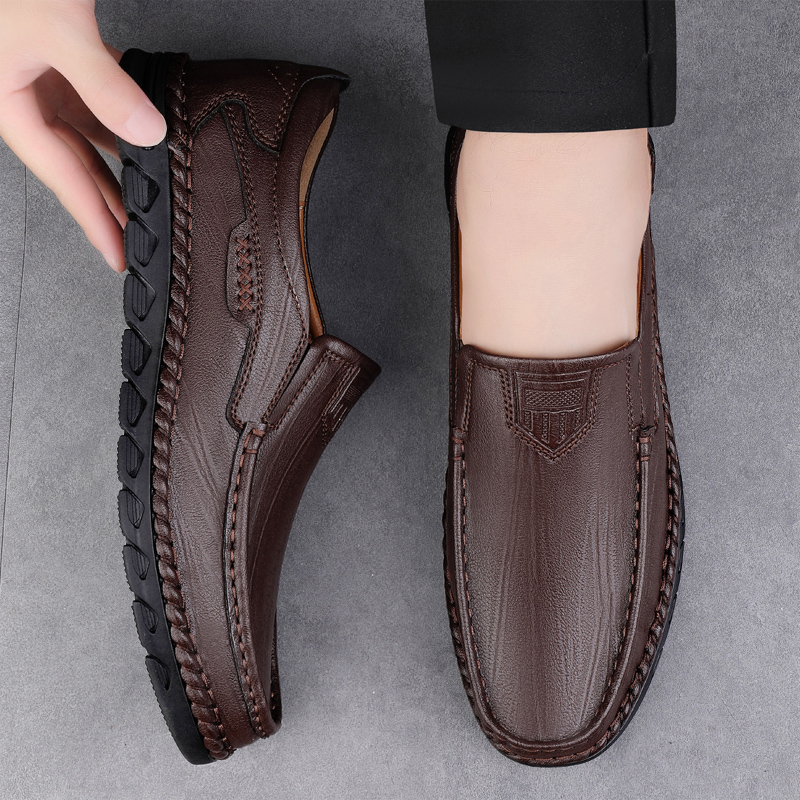 Giày Lười Da Bò 100% handmade Thời Trang Cho Nam