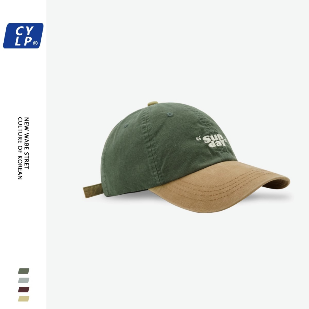 Mũ Lưỡi Trai Chất Liệu cotton Mềm Màu Tương Phản Thời Trang Thu Đông Cho Nam Và Nữ