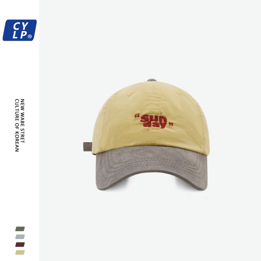 Mũ Lưỡi Trai Chất Liệu cotton Mềm Màu Tương Phản Thời Trang Thu Đông Cho Nam Và Nữ