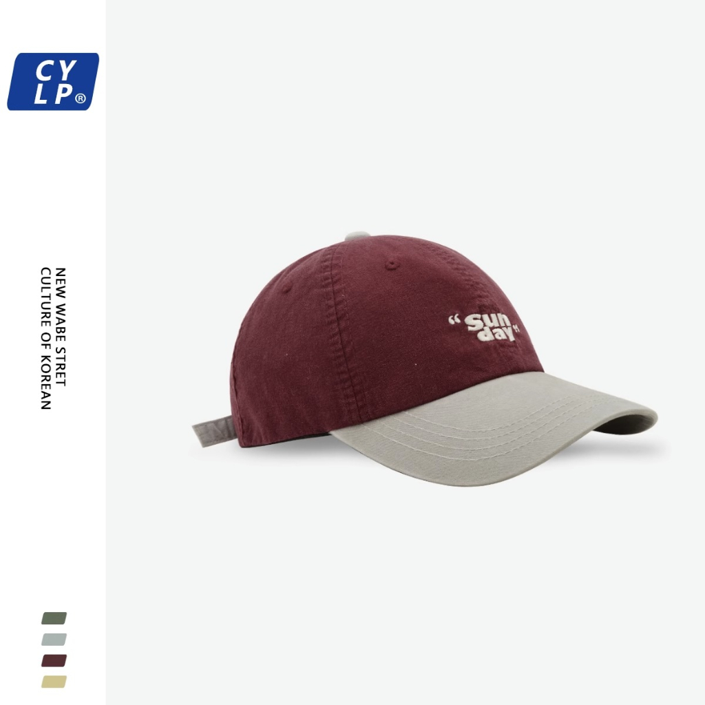 Mũ Lưỡi Trai Chất Liệu cotton Mềm Màu Tương Phản Thời Trang Thu Đông Cho Nam Và Nữ