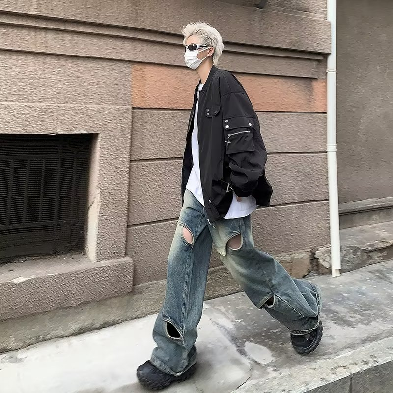 Áo Khoác Bóng Chày Phong Cách Đường Phố Mỹ Cá Tính Cho Nam