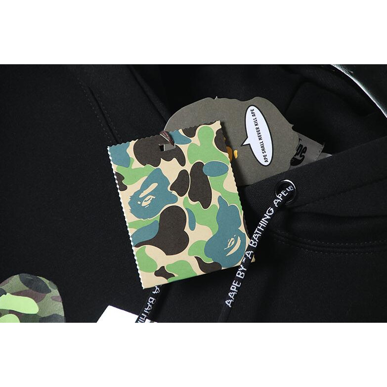 Bape Áo hoodie cotton Thêu Họa Tiết Cá Tính Trẻ Trung