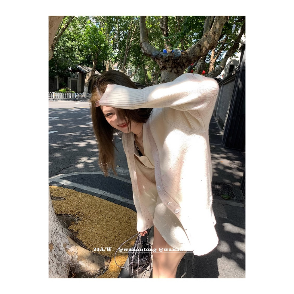 Áo Khoác Len Dệt Kim Thời Trang Mùa Thu Dành Cho Nữ