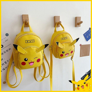Pokemon small backpack kids Yellow bag handbag diagonal backpack Pikachu bag side diagonal backpack cute and fashionable Baby large capacity cartoon side shoulder bag
