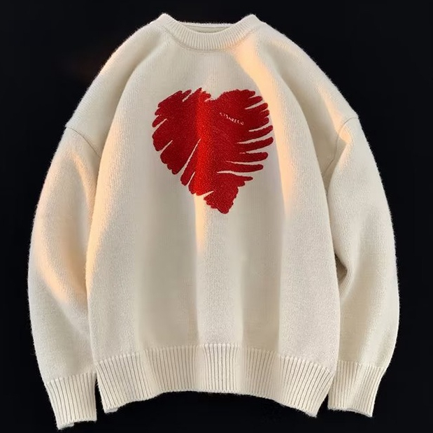 Áo sweater Dệt Kim Tay Dài Cổ Tròn Dáng Rộng Thời Trang Thu Đông Cho Nam Giới