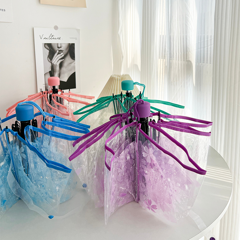 1 Chiếc Ô Gấp Trong Suốt Thời Trang Công Chúa Hoa Anh Đào 4 Màu  BerryHome~