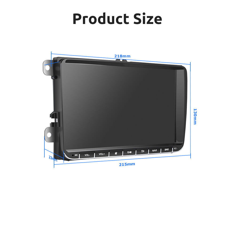 Ekla Máy Phát Đa Phương Tiện 2 din 9 inch Cho volkswagen passat b6 golf polo seat skoda