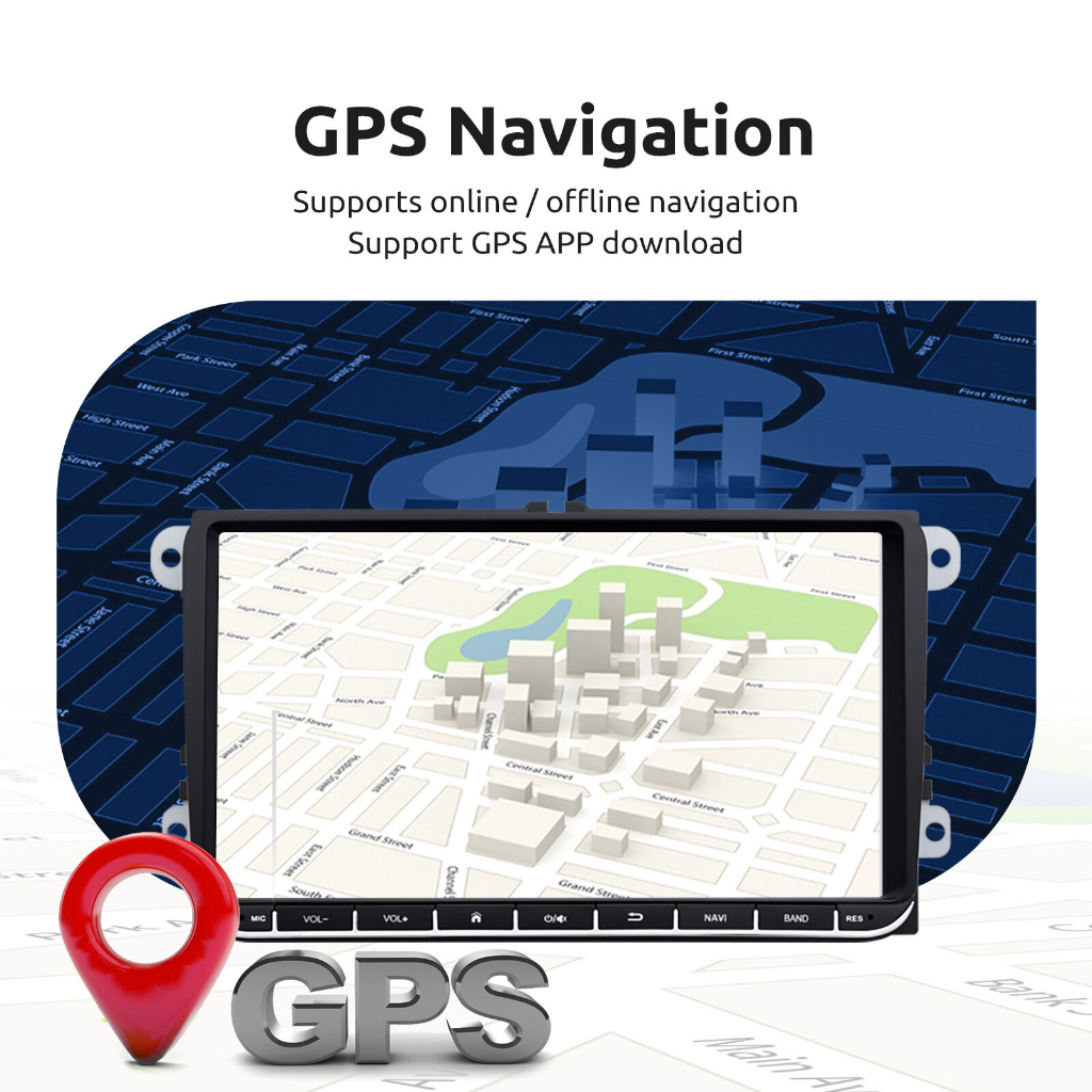 Ekla Máy Phát Đa Phương Tiện 2 din 9 inch Cho volkswagen passat b6 golf polo seat skoda