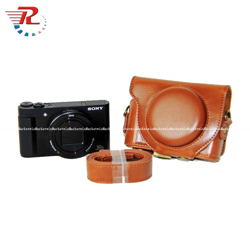 Túi Đựng Máy Ảnh sony wx500 sony wx500 Bằng Da pu Có Dây Đeo Vai