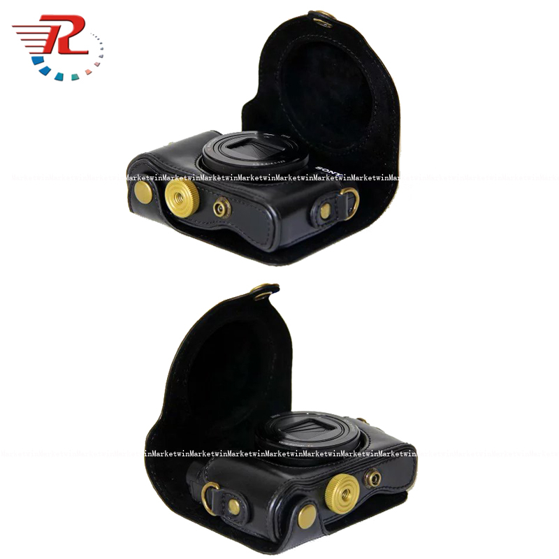 Túi Đựng Máy Ảnh sony wx500 sony wx500 Bằng Da pu Có Dây Đeo Vai